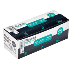 Draper Uniross LR6 AA Power Plus Alkaline Batteries (Pack of 40)