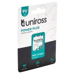 Draper Uniross 6LR61 9V Power Plus Alkaline Battery 21696