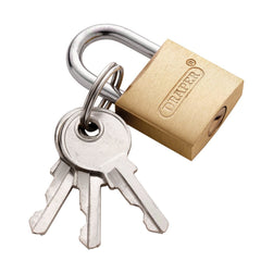 Draper Brass Cylinder Padlock, 20mm 21725
