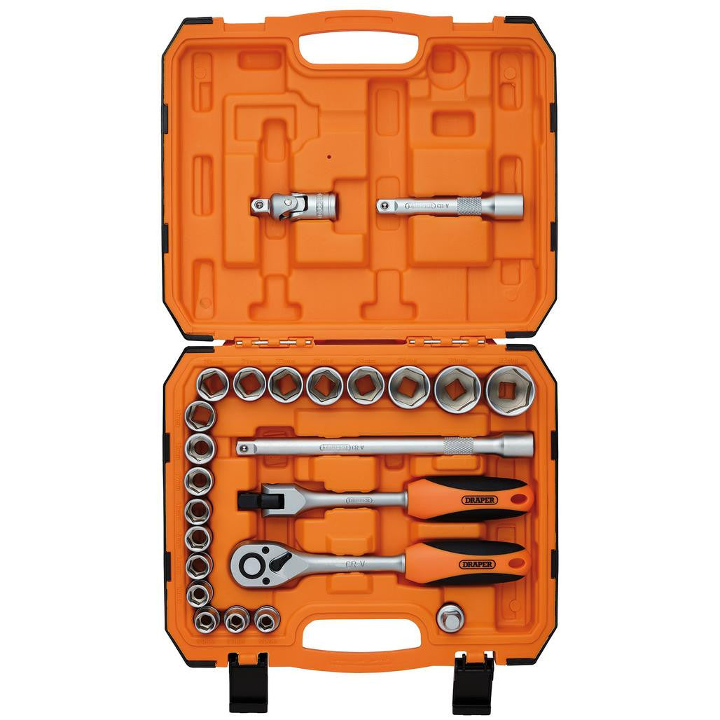 Draper HI-TORQ® 6 Point Socket Set, 1/2" (24 Piece)  22112