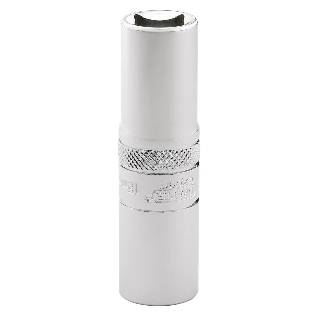 Draper Expert HI-TORQ® 12-Point Metric Deep Socket, 1/2" Sq. Dr., 15mm  22421