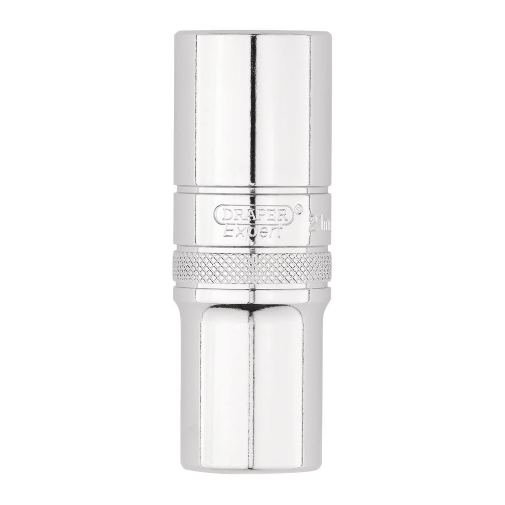 Draper Expert HI-TORQ® 12-Point Metric Deep Socket, 1/2" Sq. Dr., 21mm  22422