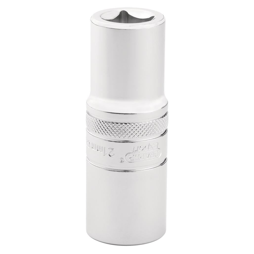 Draper Expert HI-TORQ® 12-Point Metric Deep Socket, 1/2" Sq. Dr., 21mm  22422
