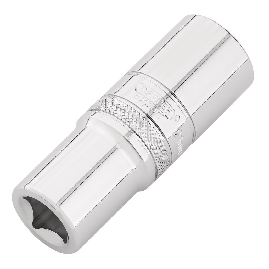 Draper Expert HI-TORQ® 12-Point Metric Deep Socket, 1/2" Sq. Dr., 21mm  22422
