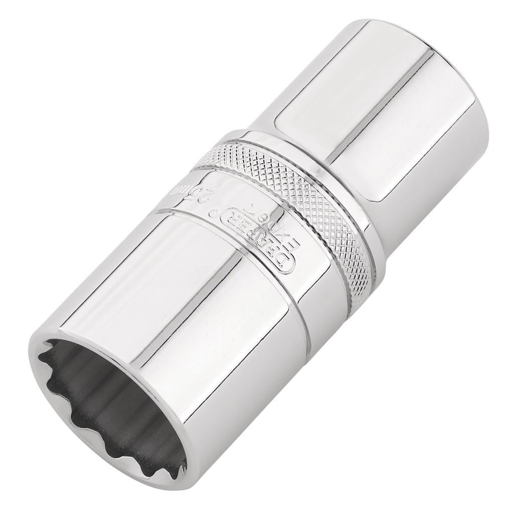 Draper Expert HI-TORQ® 12-Point Metric Deep Socket, 1/2" Sq. Dr., 25mm  22424