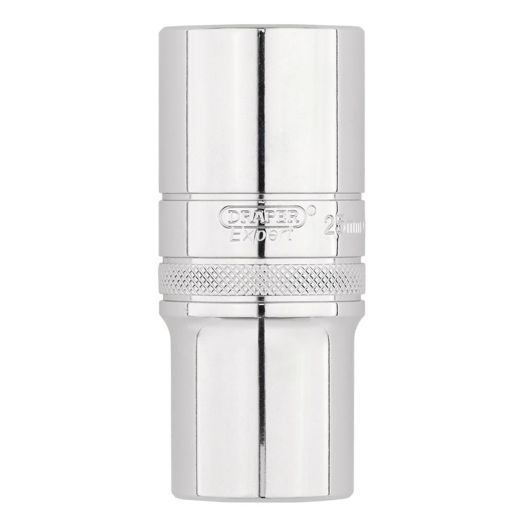 Draper Expert HI-TORQ® 12-Point Metric Deep Socket, 1/2" Sq. Dr., 25mm  22424