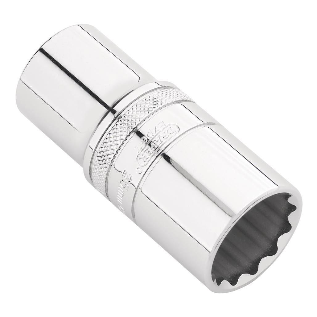 Draper Expert HI-TORQ® 12-Point Metric Deep Socket, 1/2" Sq. Dr., 25mm  22424