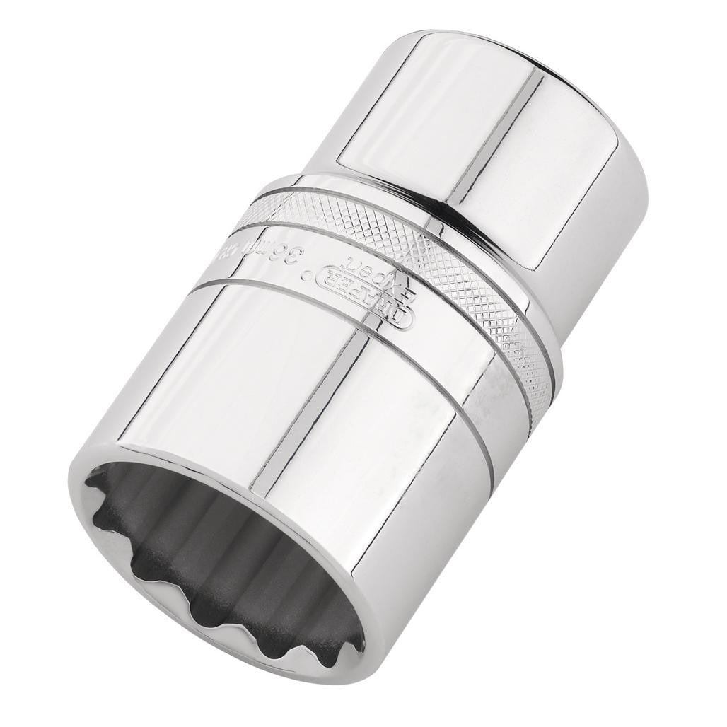 Draper Expert HI-TORQ® 12-Point Metric Deep Socket, 1/2" Sq. Dr., 36mm  22427