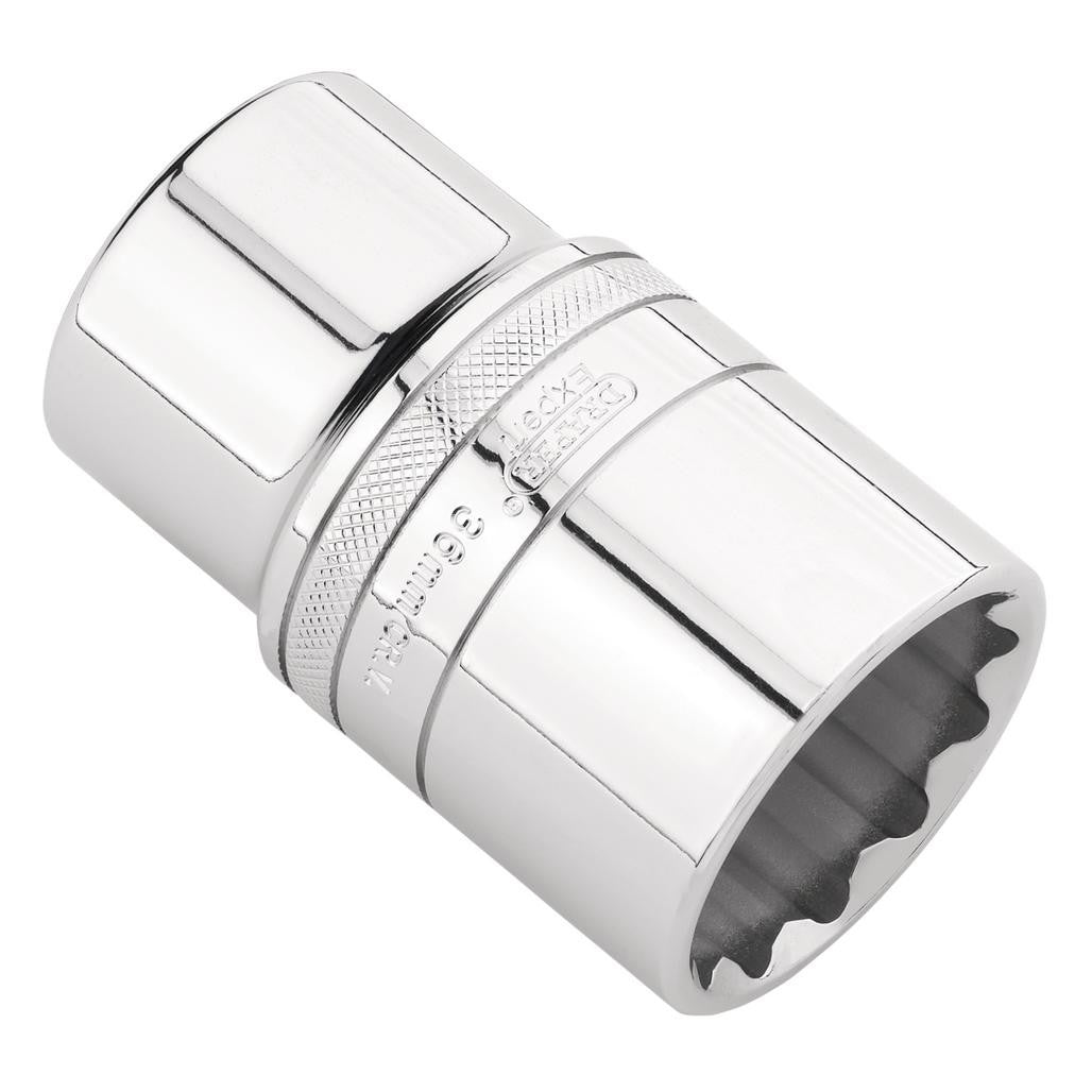 Draper Expert HI-TORQ® 12-Point Metric Deep Socket, 1/2" Sq. Dr., 36mm  22427