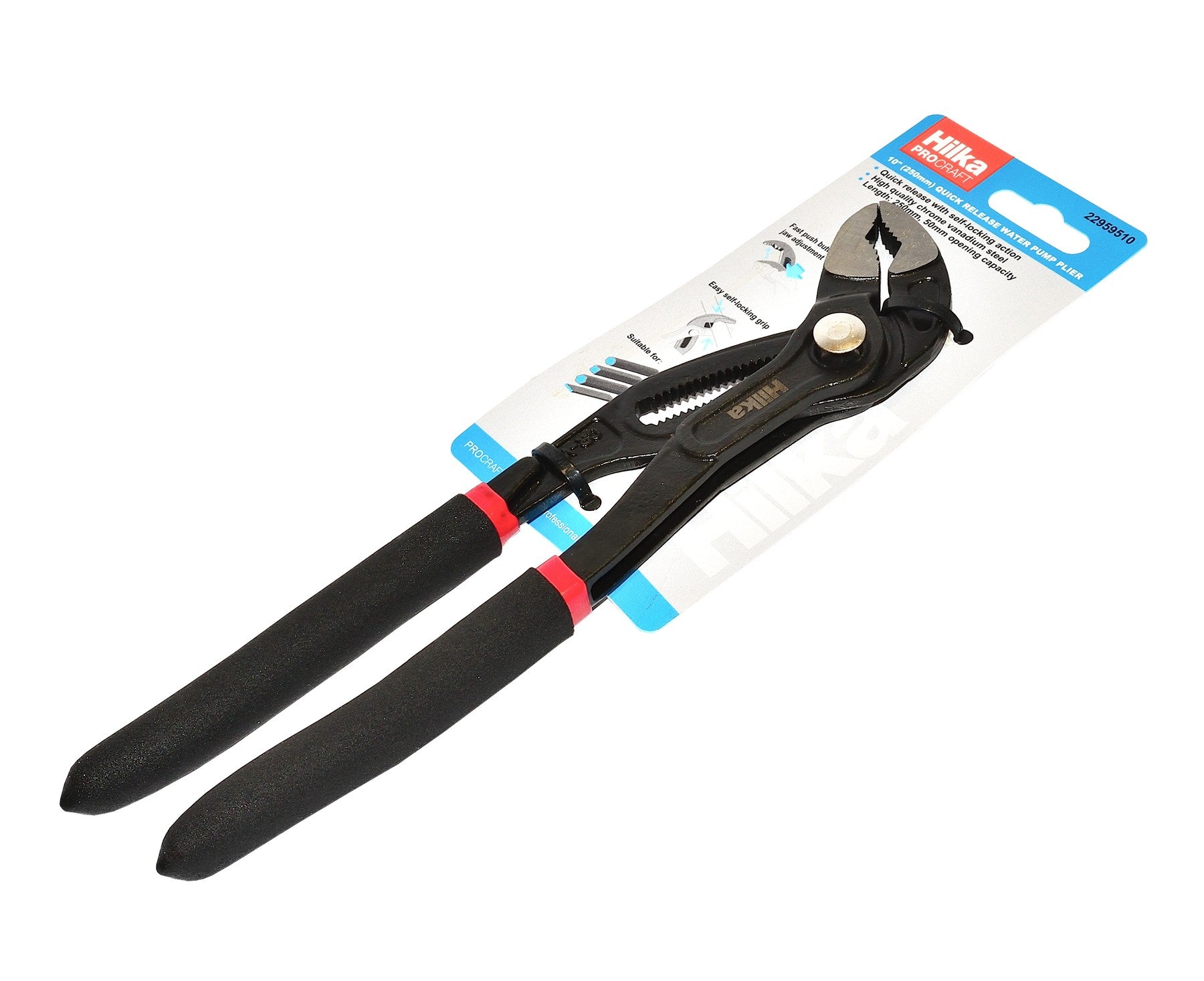 Hilka 10" (250mm) Quick Release Water Pump Pliers 22959510