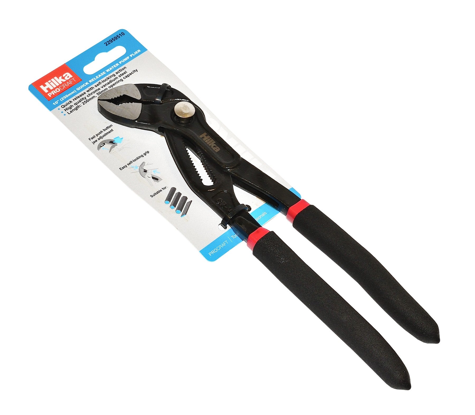 Hilka 10" (250mm) Quick Release Water Pump Pliers 22959510
