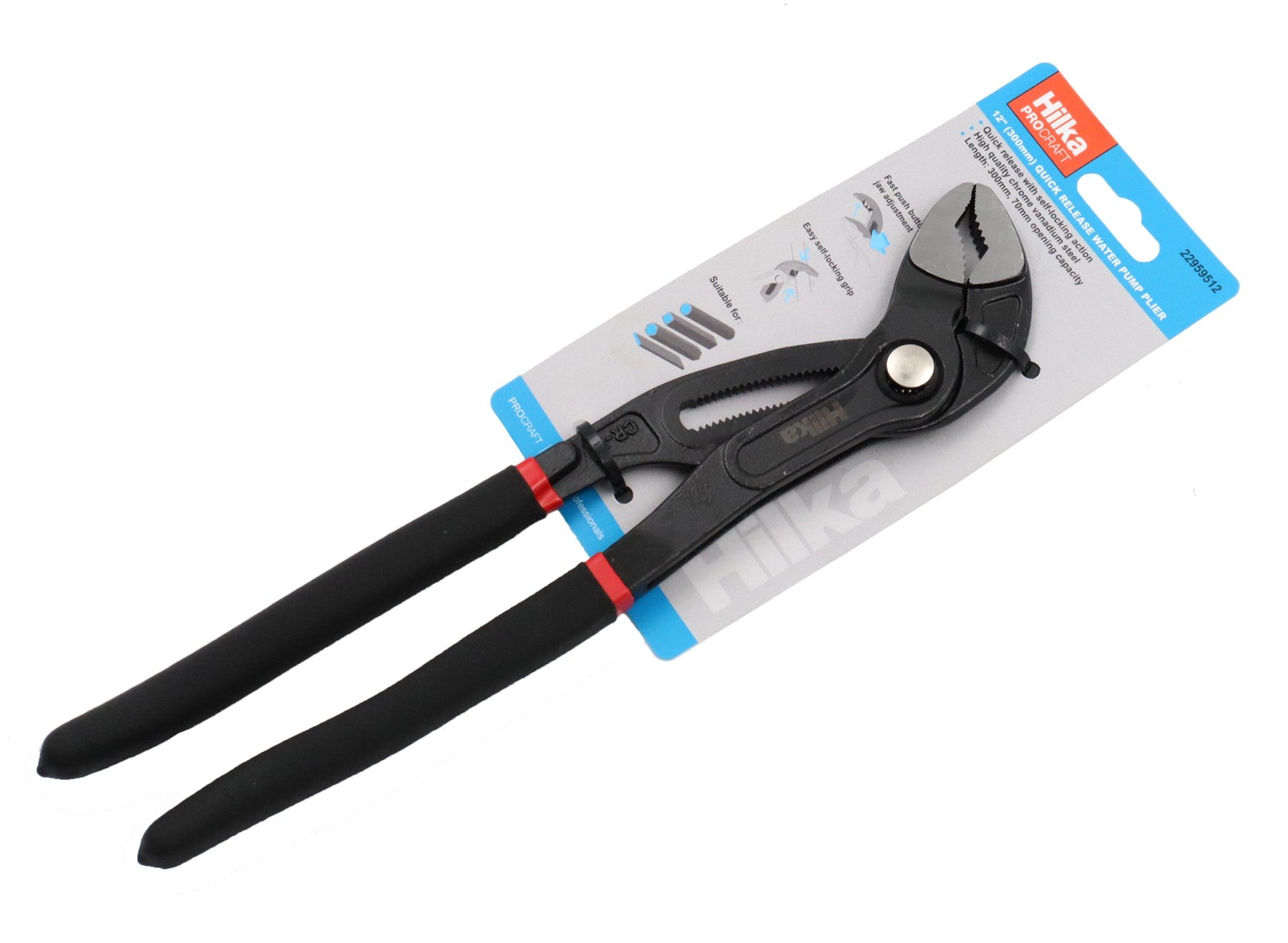 Hilka 12" (300mm) Quick Release Water Pump Pliers 22959512