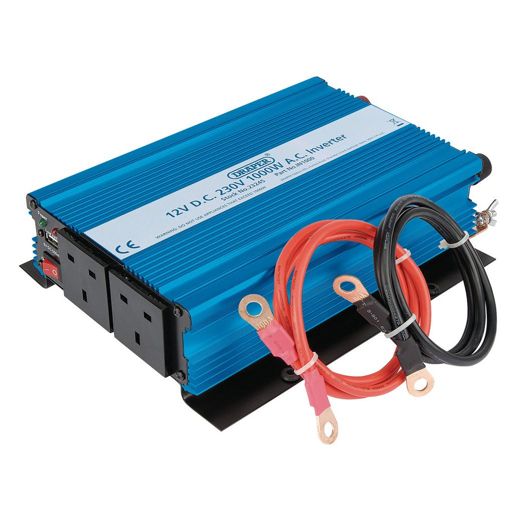 Draper 12V DC-AC Inverter, 1000W 23245