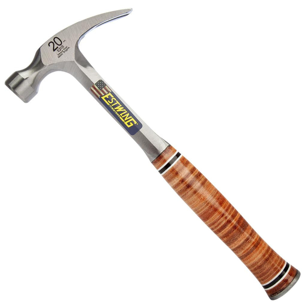 Draper Estwing E20S Straight Claw Hammer with Leather Grip, 20oz/560g  23514