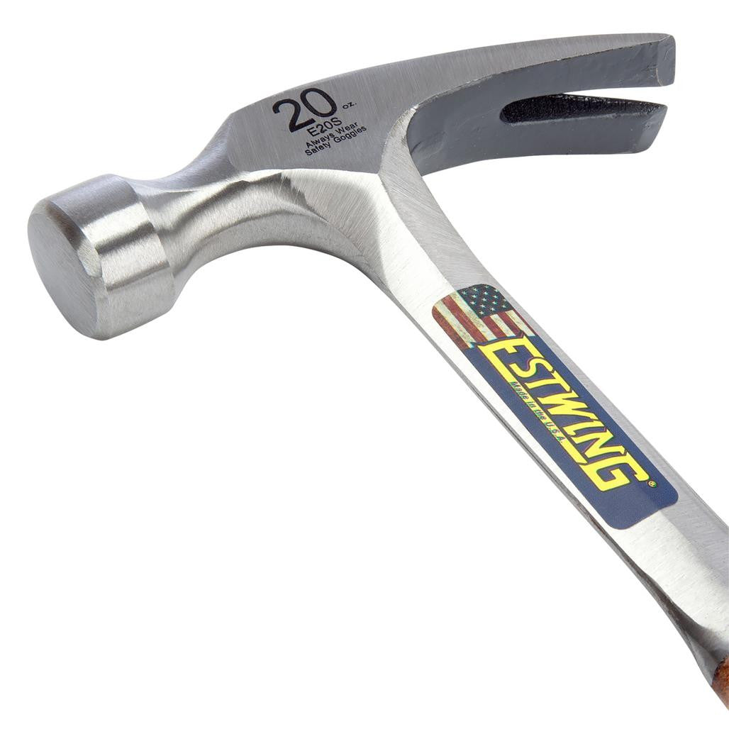 Draper Estwing E20S Straight Claw Hammer with Leather Grip, 20oz/560g  23514
