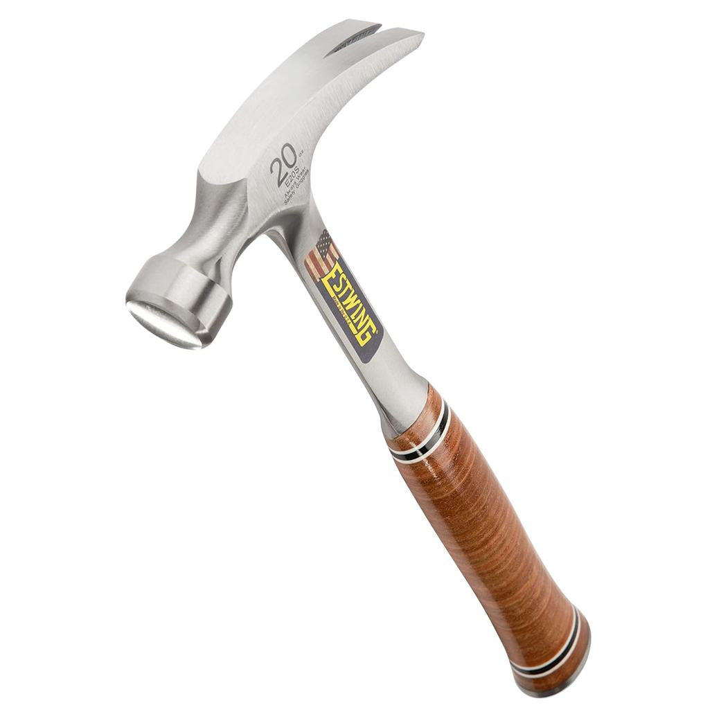 Draper Estwing E20S Straight Claw Hammer with Leather Grip, 20oz/560g  23514