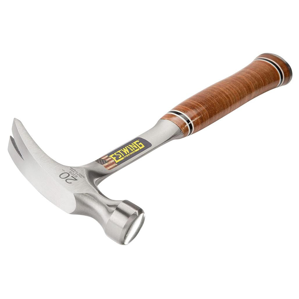 Draper Estwing E20S Straight Claw Hammer with Leather Grip, 20oz/560g  23514