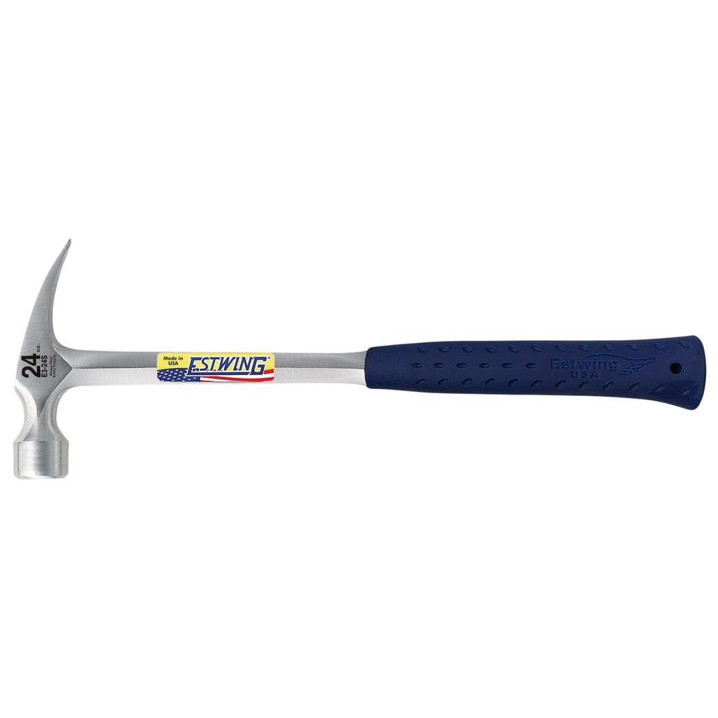 Draper Estwing E3/24S Smooth Face Straight Framing Hammer, 24oz/672g, 16"  23567