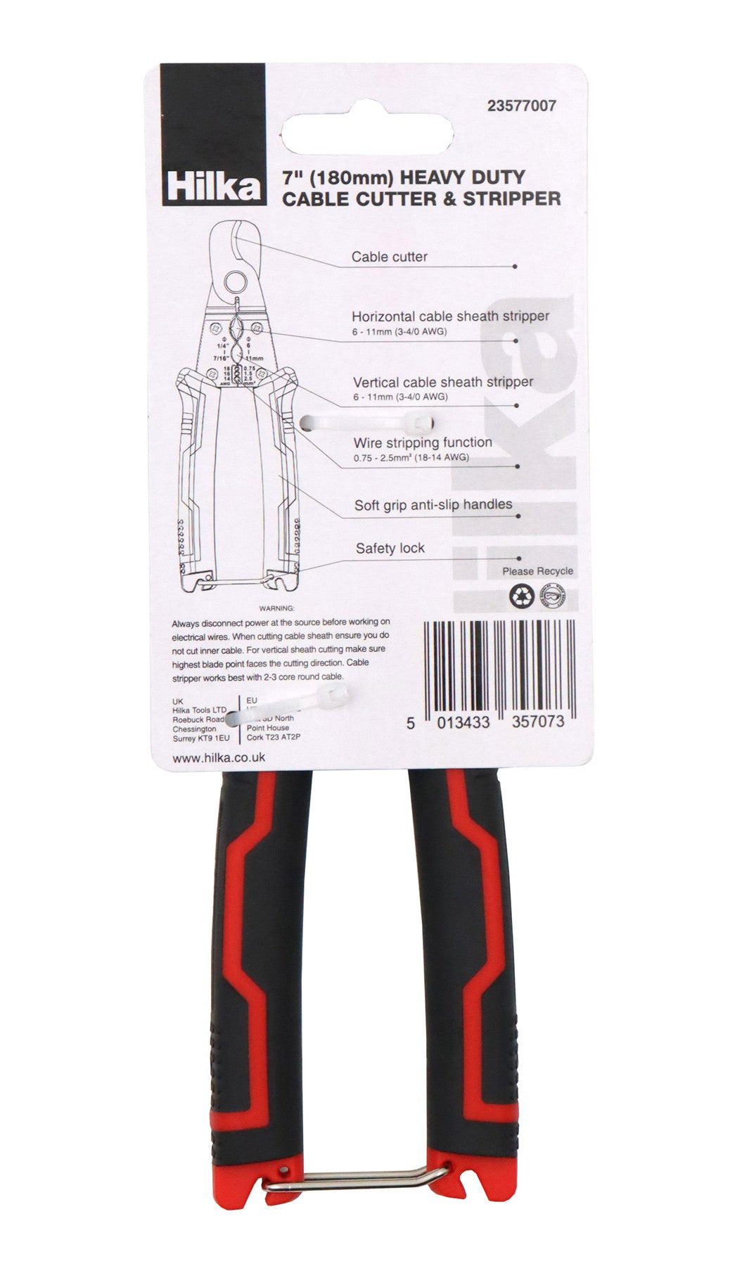 Hilka 7" Heavy Duty Cable Cutter & Stripper 23577007