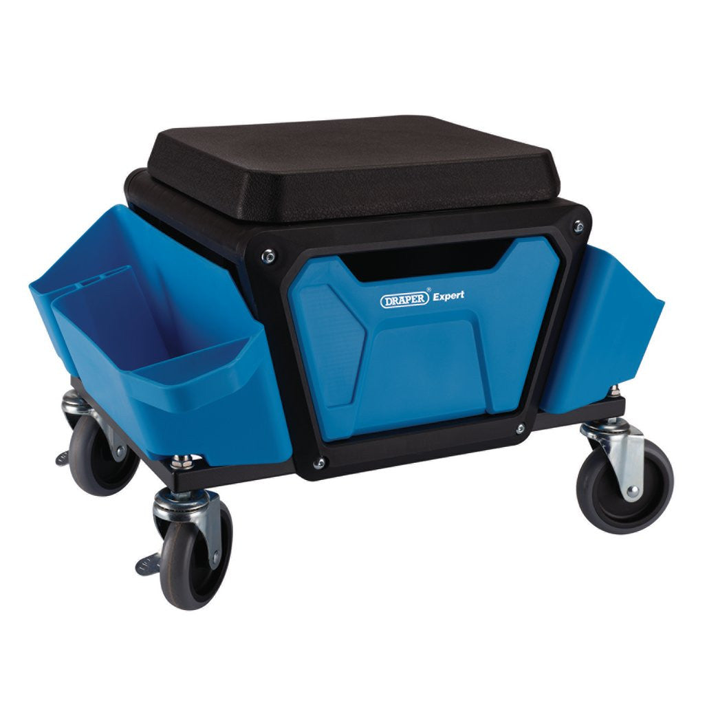 Draper Expert Work Stool with Tool Storage, Blue 23716