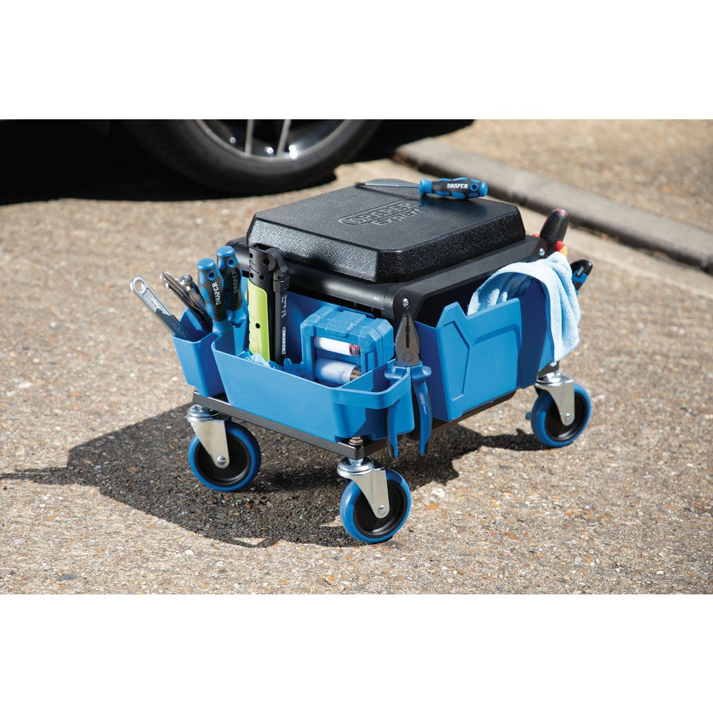 Draper Expert Work Stool with Tool Storage, Blue 23716
