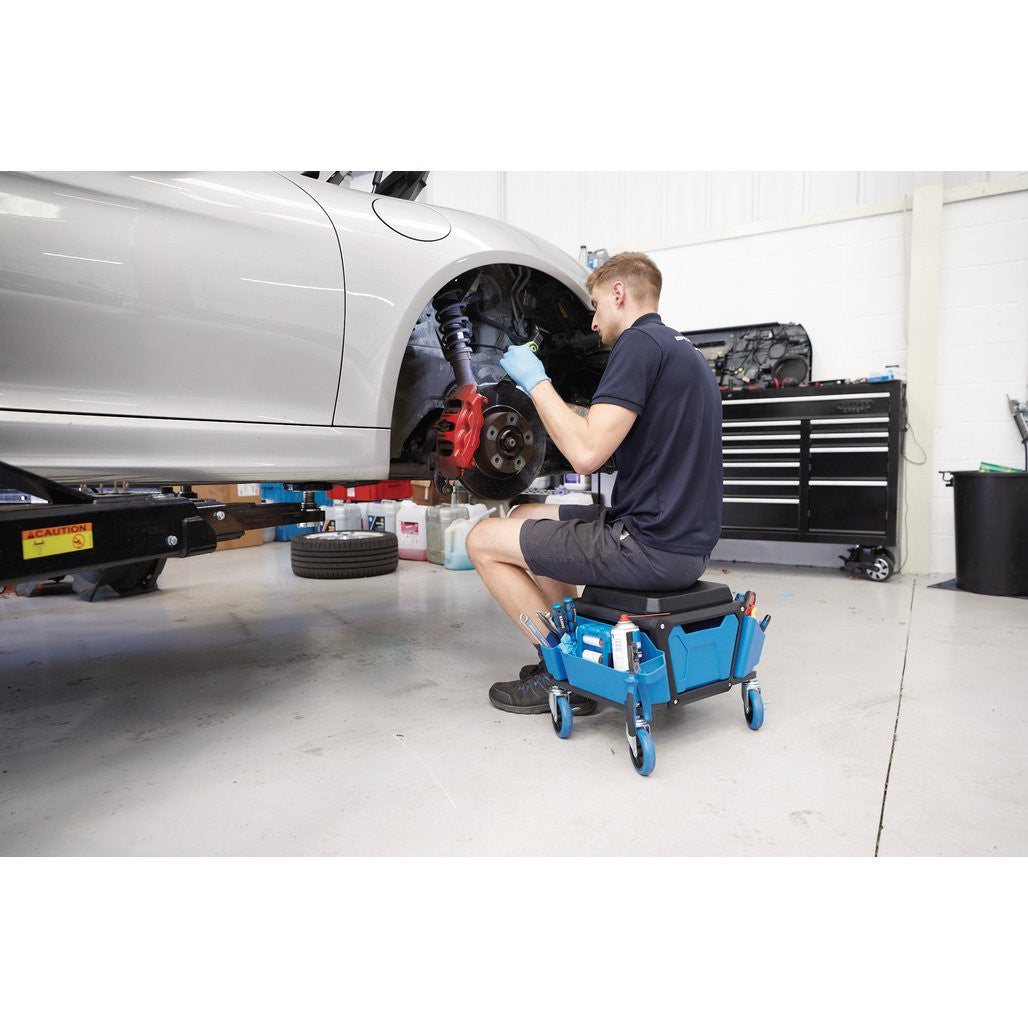 Draper Expert Work Stool with Tool Storage, Blue 23716