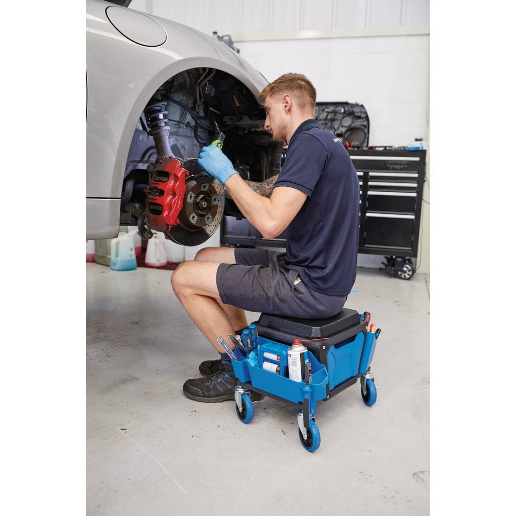 Draper Expert Work Stool with Tool Storage, Blue 23716