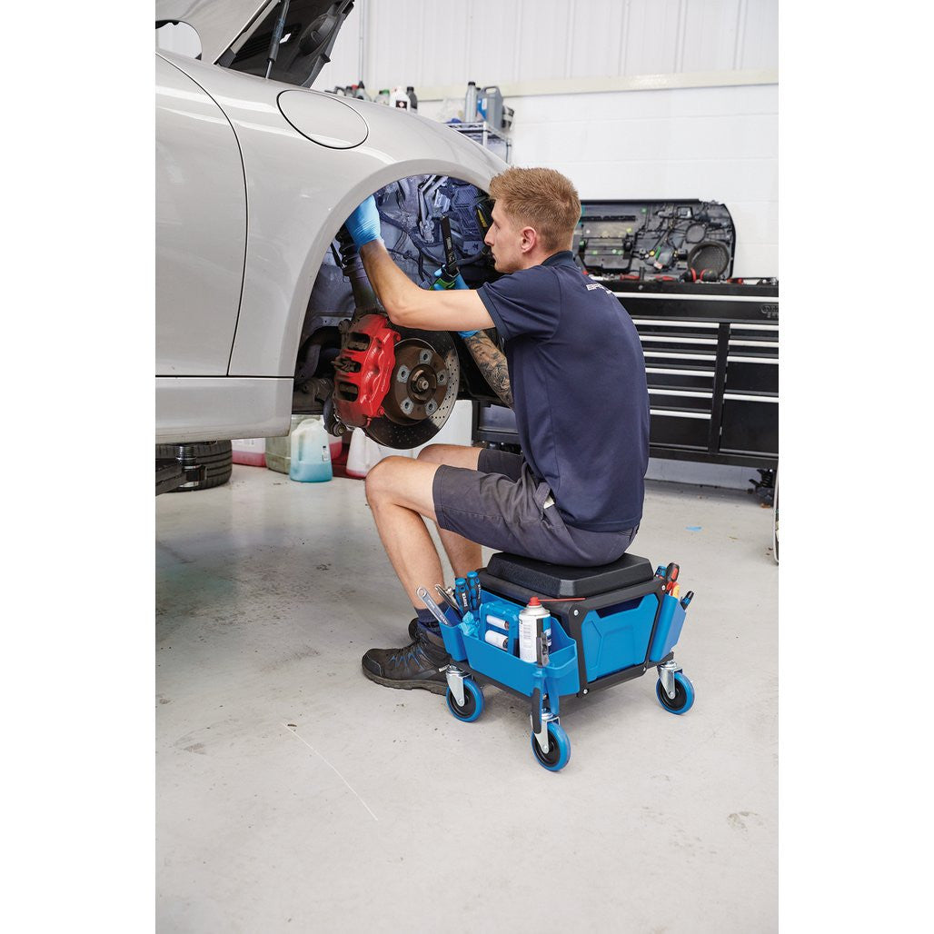 Draper Expert Work Stool with Tool Storage, Blue 23716