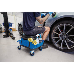 Draper Expert Work Stool with Tool Storage, Blue 23716