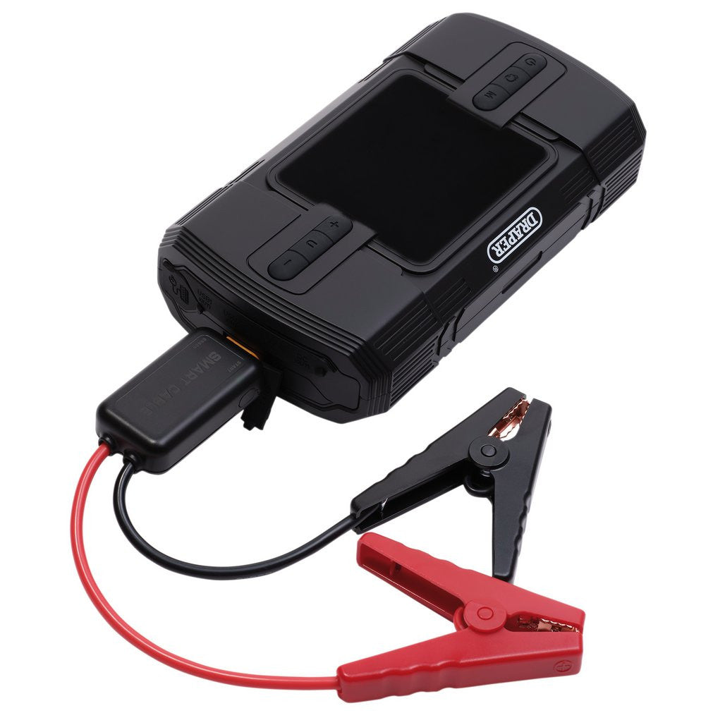 Draper 12V Lithium Jump Starter and Tyre Inflator, 1200A 23722