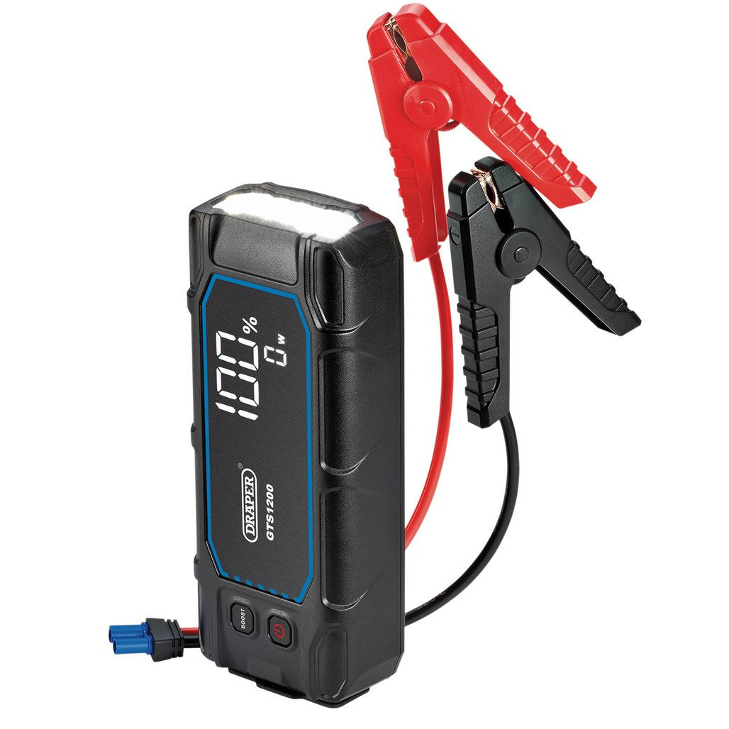 Draper 12V Lithium Jump Starter with Digital Display, 1200A 23728