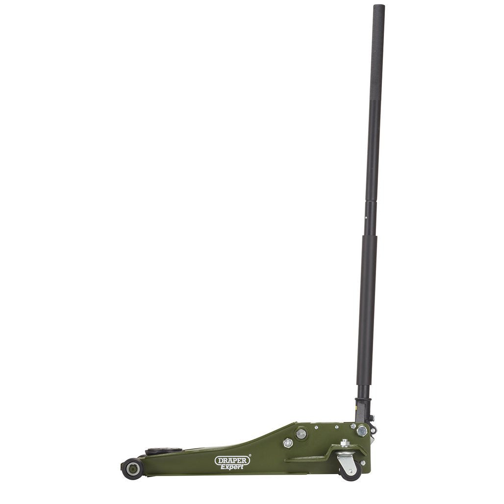Draper Expert Professional Low Profile Fast Lift Garage Trolley Jack, 3 Tonne, Green 23817