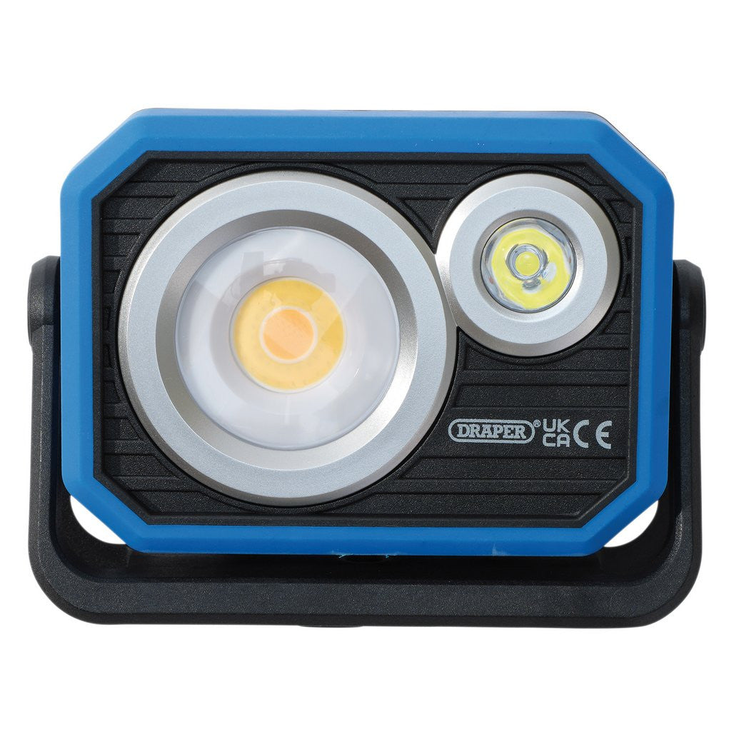 Draper COB XPG Rechargeable Work Light and Powerbank, 10W, 1000 Lumens, USB-C Cable Supplied