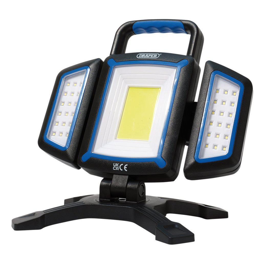 Draper COB SMD Rechargeable Work Light and Powerbank, 18W, 2000 Lumens, USB-C Cable Supplied