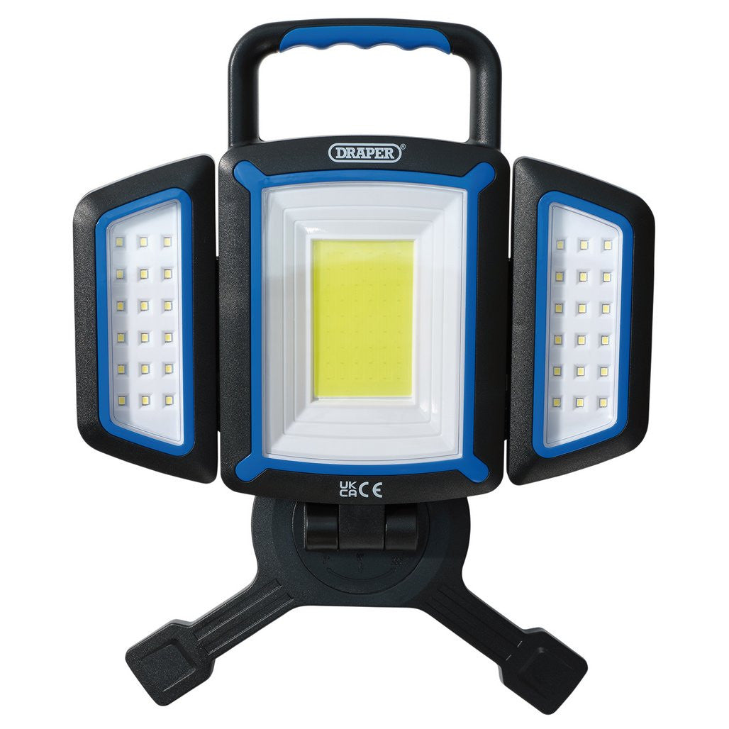 Draper COB SMD Rechargeable Work Light and Powerbank, 18W, 2000 Lumens, USB-C Cable Supplied