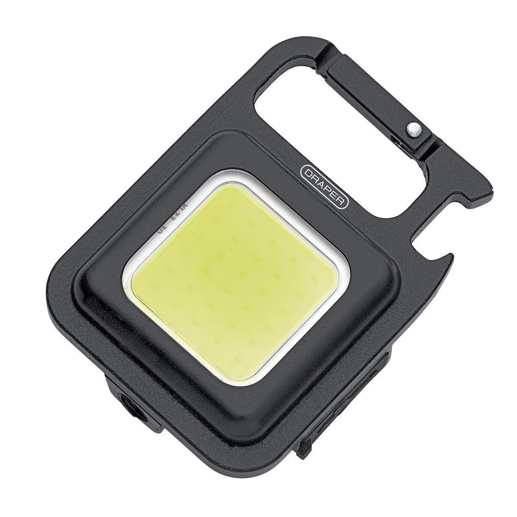 Draper COB LED Rechargeable Pocket Light with Stand and Belt Clip, 5W, 350 Lumens, USB-C Cable Supplied