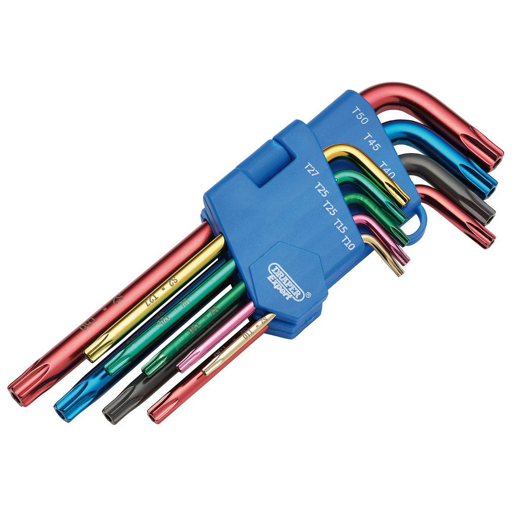 Draper TX-STAR® Security Coloured Hex. Key Set (9 Piece)  24122