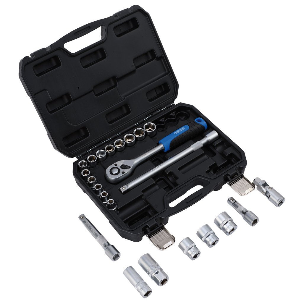Draper HI-TORQ® Metric Socket Set, 1/2" Sq. Dr. (23 Piece)  24229