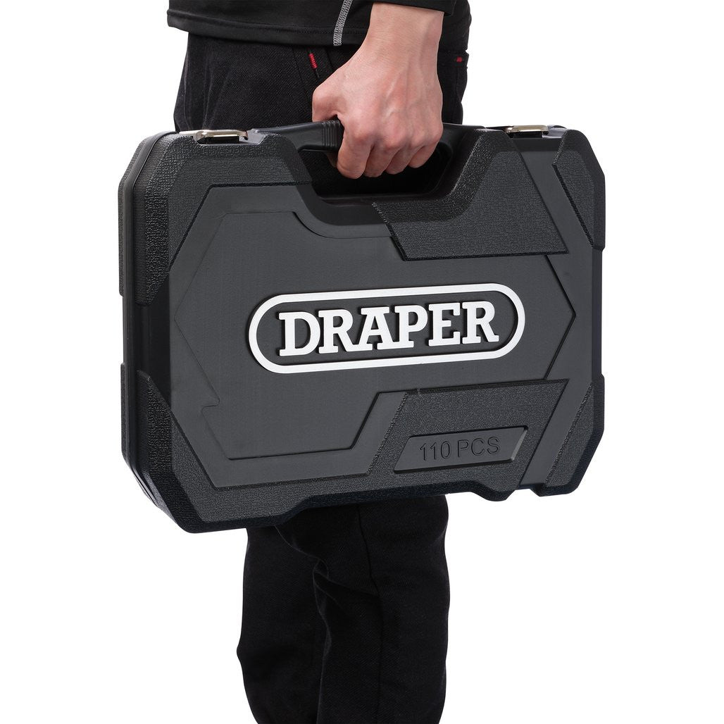 Draper HI-TORQ® Metric Socket and Bit Set, 1/4" and 1/2" Sq. Dr. (110 Piece)  24230
