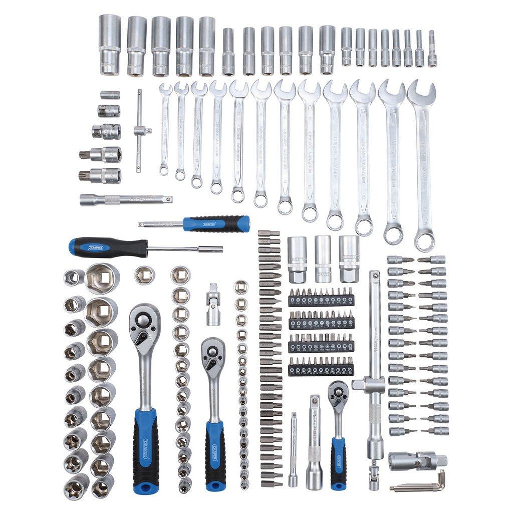 Draper HI-TORQ® Metric Socket and Bit Set, 1/4", 3/8" and 1/2" Sq. Dr. (219 Piece)  24232