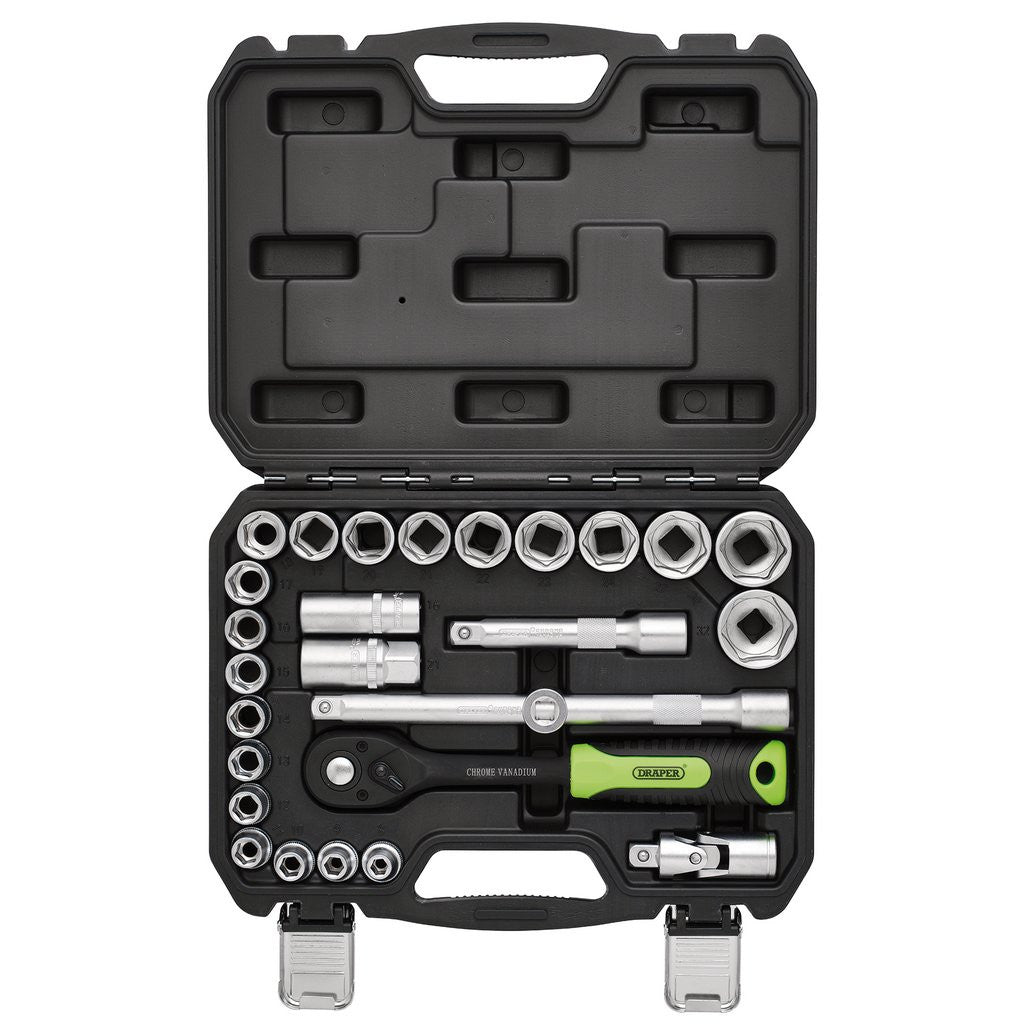 Draper HI-TORQ® Metric Socket Set, 1/2" Sq. Dr. (27 Piece)  24234