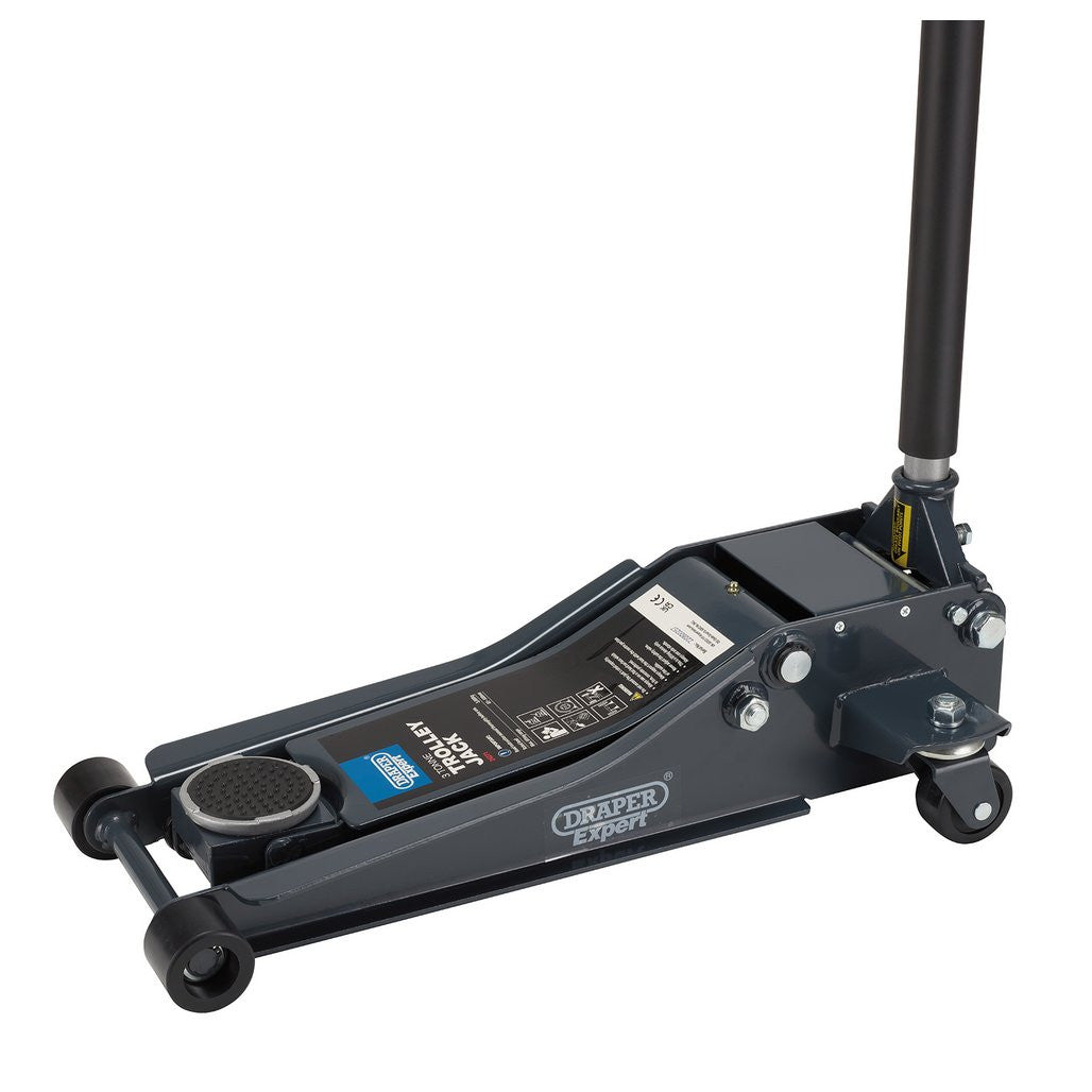 Draper Expert Professional Low Profile Garage Trolley Jack, 3 Tonne 24271