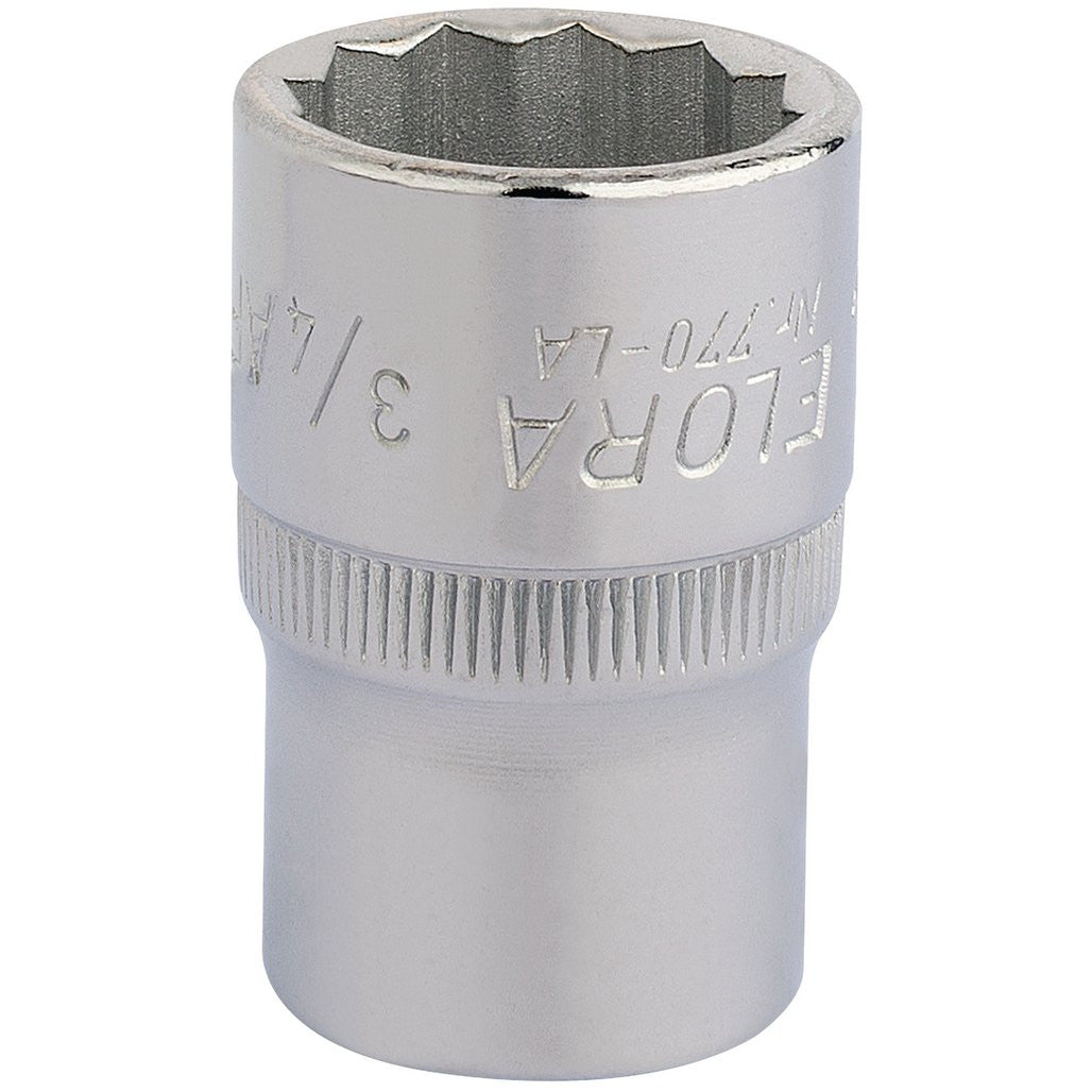 Draper Elora Bi-Hexagon Socket, 1/2" Sq. Dr., 3/4"  24418