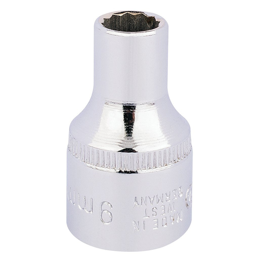 Draper Elora Bi-Hexagon Socket, 1/2" Sq. Dr., 9mm  24541