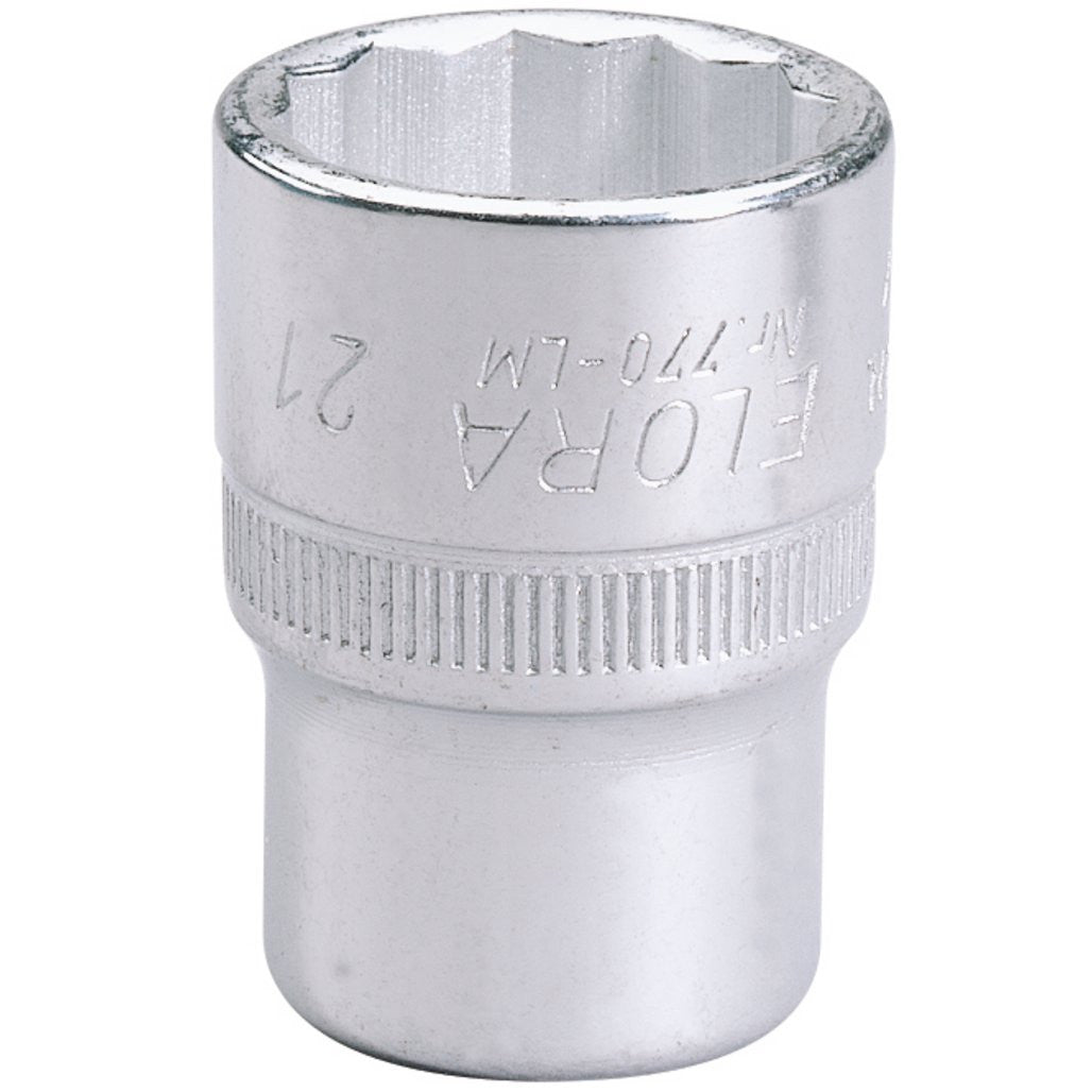 Draper Elora Bi-Hexagon Socket, 1/2" Sq. Dr., 21mm  24666