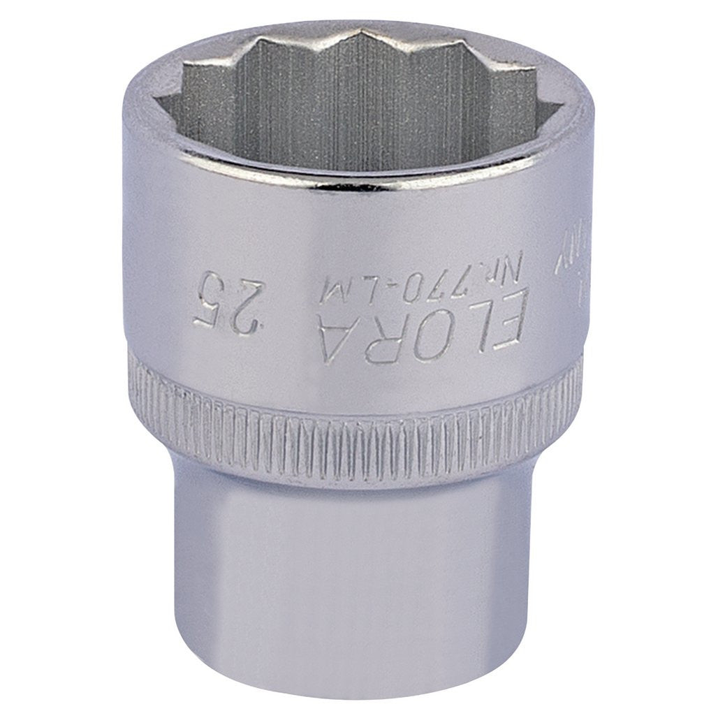 Draper Elora Bi-Hexagon Socket, 1/2" Sq. Dr., 25mm  24707