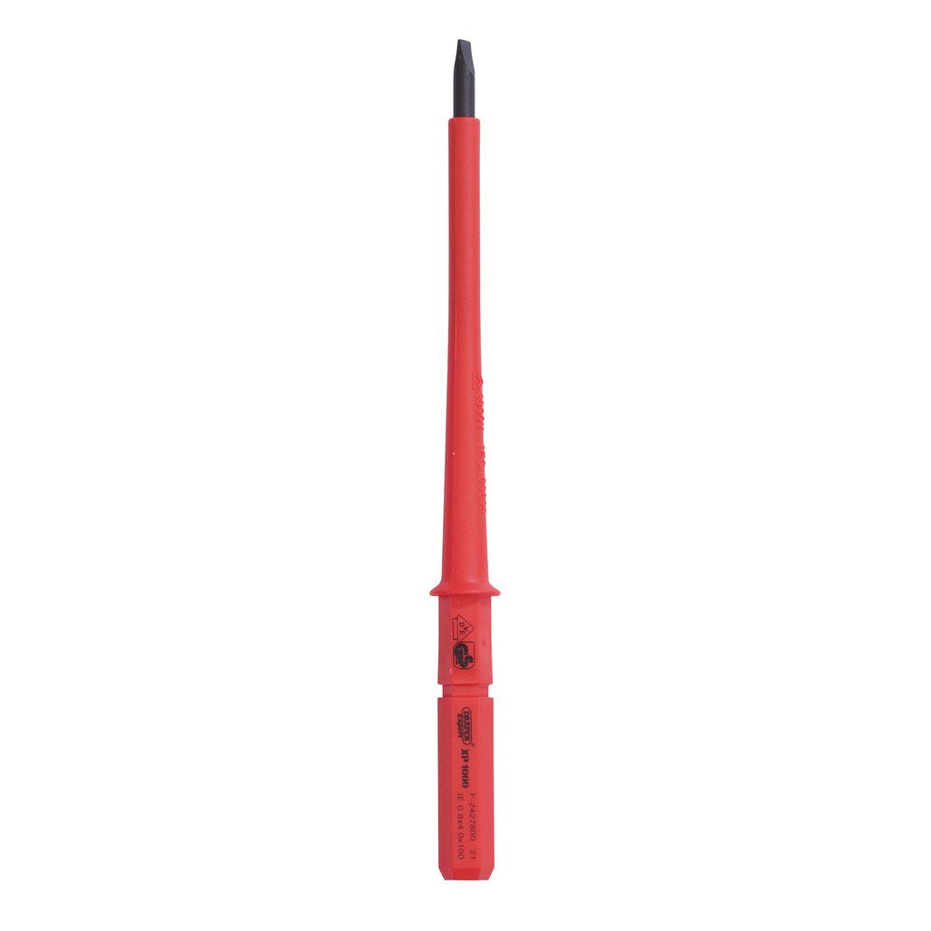 Draper XP1000® VDE Plain Slot Interchangeable Screwdriver Blade, 4 x 100mm  24738