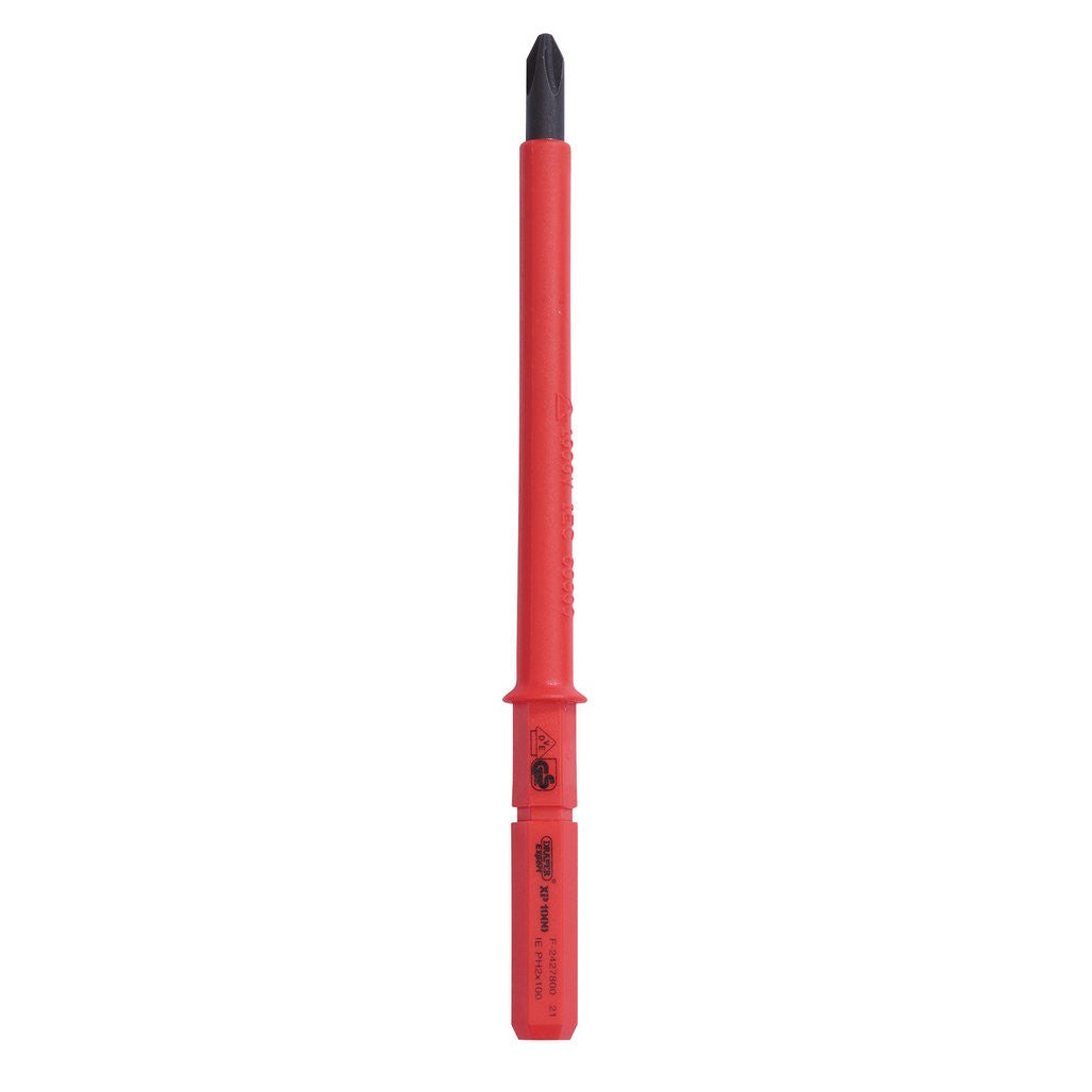 Draper XP1000® VDE Cross Slot Interchangeable Screwdriver Blade, No.2 x 100mm  24743