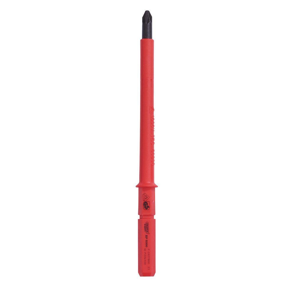 Draper XP1000® VDE PZ Type Interchangeable Screwdriver Blade, No.2 x 100mm  24746