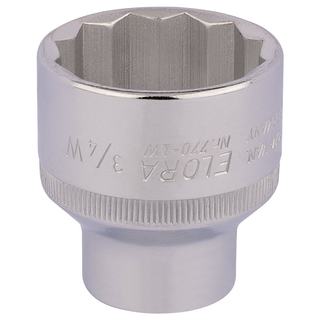 Draper Elora Whitworth Bi-Hexagon Socket, 1/2" Sq. Dr., 3/4"  24898